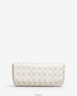 άσπρο 84Z4P1210 γυναίκες Unisa γυαλιστερή υφασμάτινη τσάντα πάρτι μονόγραμμα