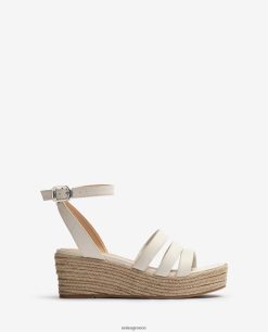 άσπρο 84Z4P370 γυναίκες Unisa σανδάλια με τιράντες με τετράγωνη μύτη