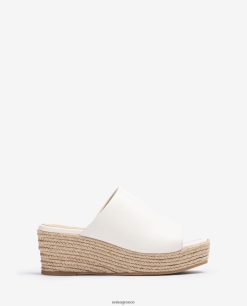 άσπρο 84Z4P384 γυναίκες Unisa σφήνα σανδάλια με τετράγωνη μύτη