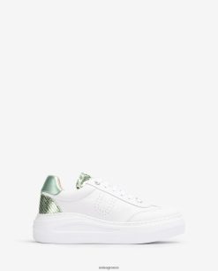 άσπρο 84Z4P662 γυναίκες Unisa δερμάτινο sneaker με μάξι σόλα