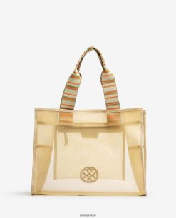 καφέ 84Z4P1119 γυναίκες Unisa μεγάλη διχτυωτή τσάντα