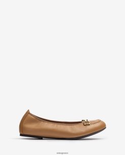 καφέ 84Z4P1267 γυναίκες Unisa παπούτσι μπαλαρίνας με τελειώματα