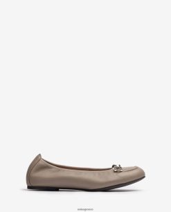 καφέ 84Z4P1268 γυναίκες Unisa παπούτσι μπαλαρίνας με τελειώματα