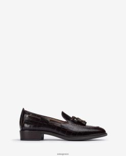 καφέ 84Z4P1273 γυναίκες Unisa loafers με φούντες