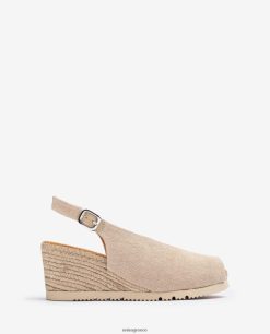 καφέ 84Z4P469 γυναίκες Unisa πέδιλο από γιούτα slingback