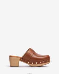 καφέ 84Z4P807 γυναίκες Unisa τσόκαμα από δέρμα