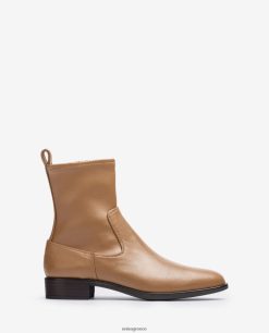 καφέ 84Z4P885 γυναίκες Unisa απλό μποτάκι με ελαστικό τέταρτο επάνω γραμμή