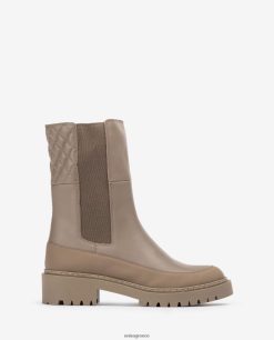 καφέ 84Z4P917 γυναίκες Unisa μποτάκι με γκάζι και σόλα πίστας