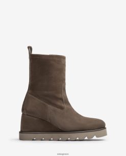 καφέ 84Z4P974 γυναίκες Unisa μποτάκι με λαστιχένια σόλα