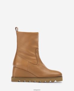 καφέ 84Z4P976 γυναίκες Unisa μποτάκι με λαστιχένια σόλα