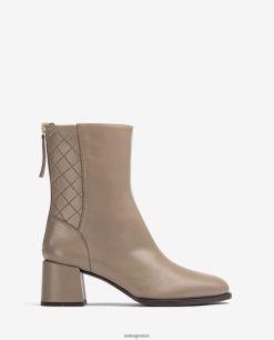 καφέ 84Z4P991 γυναίκες Unisa τετράγωνο μποτάκι με φαρδύ τακούνι