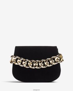 μαύρος 84Z4P1184 γυναίκες Unisa τσάντα με χρυσή αλυσίδα