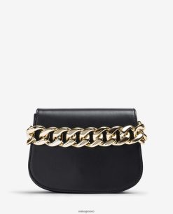 μαύρος 84Z4P1199 γυναίκες Unisa τσάντα με χρυσή αλυσίδα