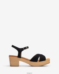 μαύρος 84Z4P122 γυναίκες Unisa σανδάλι σταυρωτό λουράκι