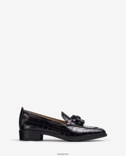 μαύρος 84Z4P1269 γυναίκες Unisa loafers με φούντες