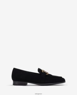 μαύρος 84Z4P1281 γυναίκες Unisa loafers με τελειώματα