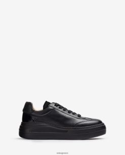 μαύρος 84Z4P1292 γυναίκες Unisa δερμάτινο αθλητικό παπούτσι με μάξι σόλα