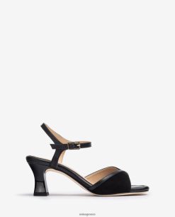 μαύρος 84Z4P185 γυναίκες Unisa έξυπνο πέδιλο με άνετο τακούνι