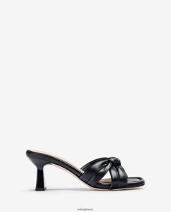 μαύρος 84Z4P307 γυναίκες Unisa σανδάλι με λουράκι με κόμπους