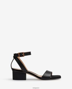 μαύρος 84Z4P381 γυναίκες Unisa σανδάλια με φαρδύ τακούνι