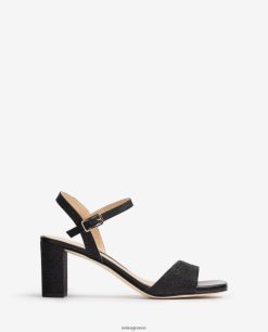 μαύρος 84Z4P392 γυναίκες Unisa σανδάλια με τετράγωνα δάχτυλα