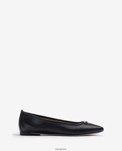 μαύρος 84Z4P639 γυναίκες Unisa παπούτσι μπαλαρίνας με μυτερή μύτη