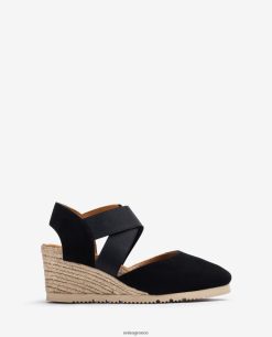 μαύρος 84Z4P770 γυναίκες Unisa σανδάλι με ελαστικές τιράντες