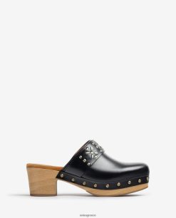 μαύρος 84Z4P821 γυναίκες Unisa μουλάρι με καρφιά