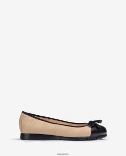 μπεζ 84Z4P1264 γυναίκες Unisa καπιτονέ παπούτσι μπαλαρίνας