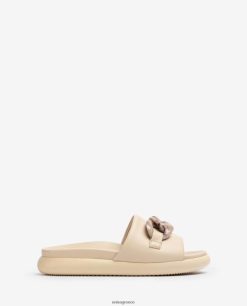 μπεζ 84Z4P347 γυναίκες Unisa σαγιονάρες με αλυσίδα