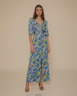 μπλε 84Z4P1248 γυναίκες Unisa ρέον μίντι φόρεμα