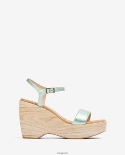 μπλε 84Z4P280 γυναίκες Unisa πέδιλο σε μεταλλικό αποτέλεσμα με μπλοκ