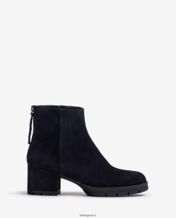 μπλε 84Z4P922 γυναίκες Unisa δερμάτινα μποτάκια με φερμουάρ