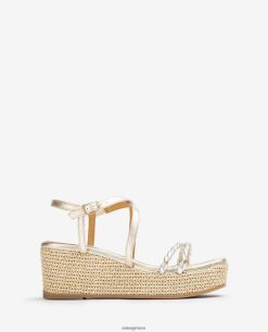 μόδα 84Z4P160 γυναίκες Unisa σανδάλι με μπλοκ τακούνι και σπειροειδή λουράκια