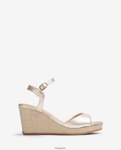 μόδα 84Z4P490 γυναίκες Unisa σανδάλι με τακούνι με σφήνα raffia