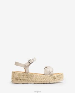 μόδα 84Z4P97 γυναίκες Unisa σανδάλι με καπιτονέ πλεξούδα στο μπροστινό μέρος