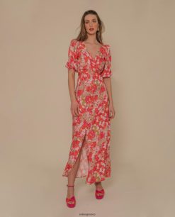 παπαρούνα 84Z4P1247 γυναίκες Unisa ρέον μίντι φόρεμα