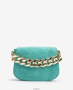 πράσινος 84Z4P1183 γυναίκες Unisa τσάντα με χρυσή αλυσίδα