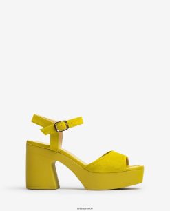 πράσινος 84Z4P85 γυναίκες Unisa σανδάλι με ασορτί μπλοκ τακούνι