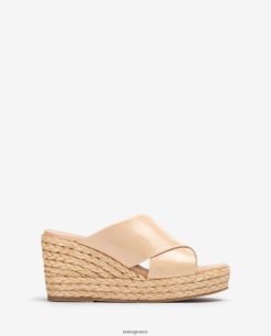 ροζ 84Z4P295 γυναίκες Unisa φαρδύ πέδιλο σταυρωτό λουράκι