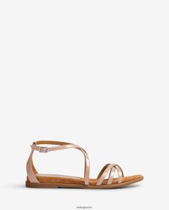 ροζ 84Z4P446 γυναίκες Unisa φλατ σανδάλια από λουστρίνι