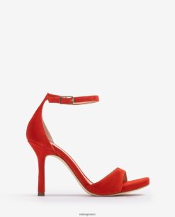 το κόκκινο 84Z4P22 γυναίκες Unisa ψηλοτάκουνο σουέντ σανδάλι