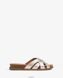 χαριτωμένος 84Z4P430 γυναίκες Unisa flat snake effect leather mules