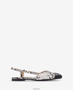 χαριτωμένος 84Z4P537 γυναίκες Unisa δίχρωμο φλατ sling πίσω παπούτσι