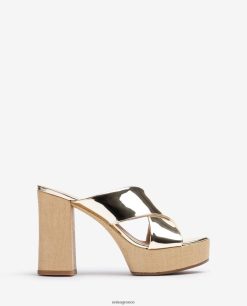 χαριτωμένος 84Z4P826 γυναίκες Unisa φαρδύ πέδιλο σταυρωτό λουράκι