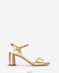 χρυσός 84Z4P198 γυναίκες Unisa πέδιλο τετράγωνης σόλας