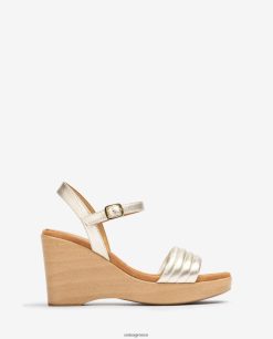 χρυσός 84Z4P243 γυναίκες Unisa σανδάλι με τετράγωνα δάχτυλα