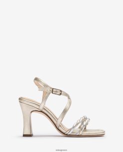 χρυσός 84Z4P259 γυναίκες Unisa μεταλλικό πέδιλο με τιράντες